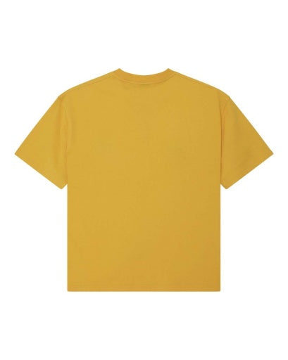 T-SHIRT AMPIA IN COTONE RICICLATO GIALLO