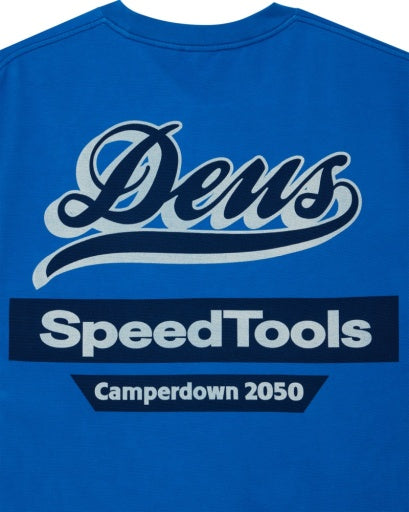 T-SHIRT AMPIA IN COTONE A NIDO D'APE AZZURRO