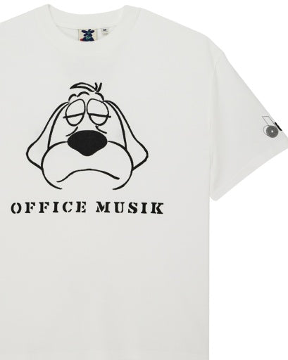 T-SHIRT IN COTONE RICICLATO BIANCO VINTAGE