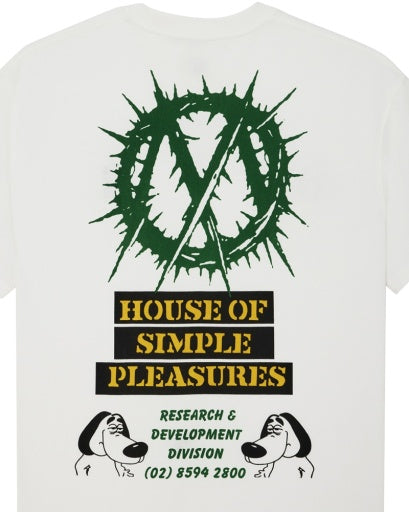 T-SHIRT IN COTONE RICICLATO BIANCO VINTAGE