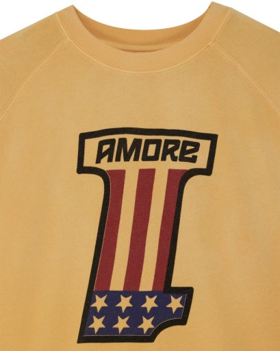 FELPA AMPIA IN COTONE GIALLO