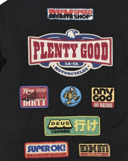 GIACCA LEGGERA CON PATCH RICAMATE ANTRACITE