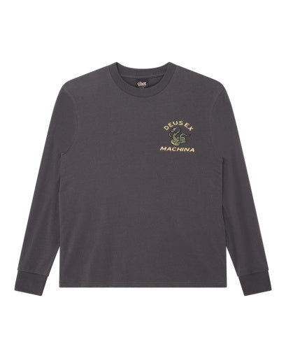 T-SHIRT A MANICHE LUNGHE SQUADRATA ANTRACITE