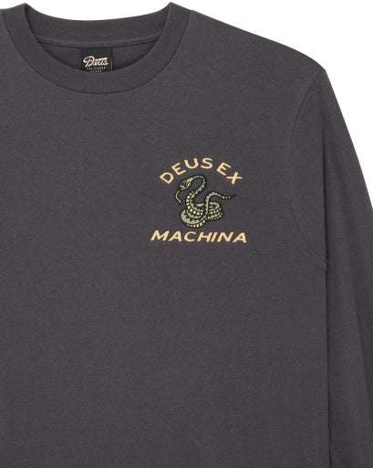 T-SHIRT A MANICHE LUNGHE SQUADRATA ANTRACITE
