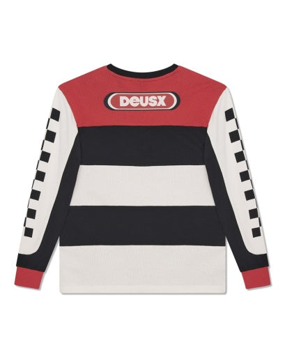 MAGLIA DA MOTO A MANICHE LUNGHE ROSSA