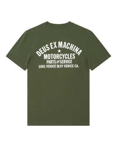 T-SHIRT CLASSICA CON STAMPA ADDRESS VERDE PINO