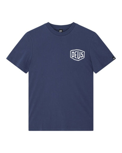 T-SHIRT CLASSICA CON STAMPA ADDRESS BLU