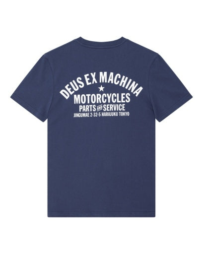 T-SHIRT CLASSICA CON STAMPA ADDRESS BLU