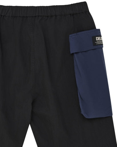 SHORTS CON TASCONI IN COTONE NYLON NERI