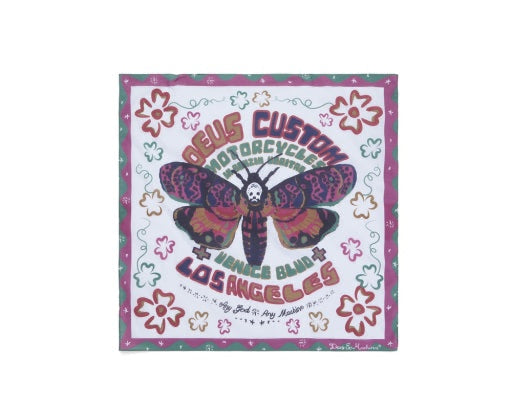 BANDANA IN COTONE CON STAMPA ROSSA