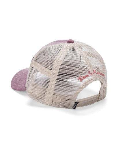 CAPPELLINO CON RETE E PATCH ROSSO MELONE