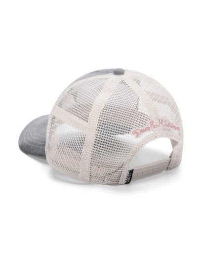 CAPPELLINO CON RETE E PATCH NERO