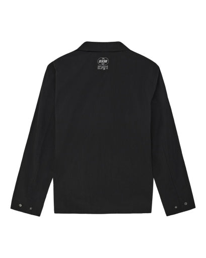 OVERSHIRT IN MISTO COTONE E NYLON NERA