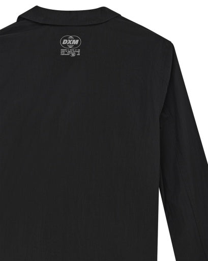 OVERSHIRT IN MISTO COTONE E NYLON NERA