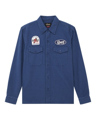 OVERSHIRT IN COTONE RESISTENTE BLU