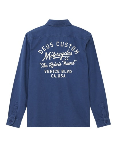 OVERSHIRT IN COTONE RESISTENTE BLU