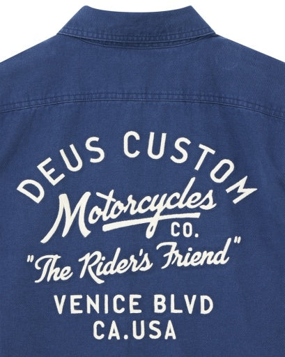 OVERSHIRT IN COTONE RESISTENTE BLU