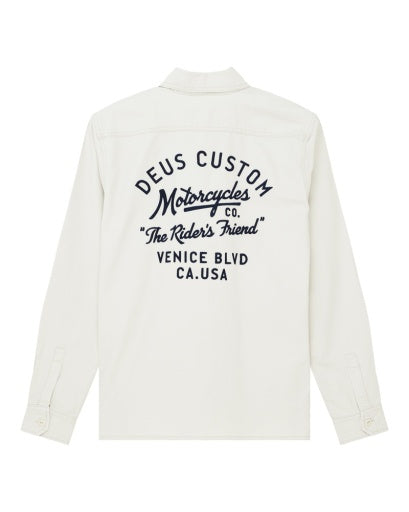 OVERSHIRT IN COTONE RESISTENTE BIANCO SPORCO