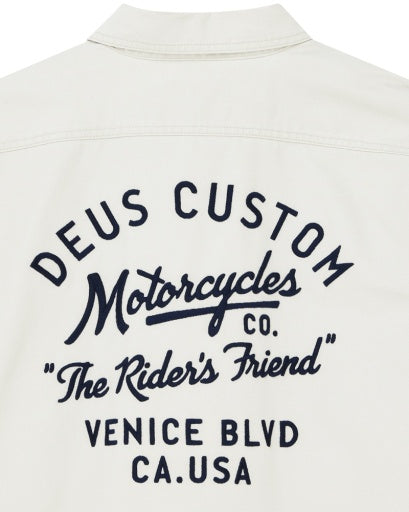 OVERSHIRT IN COTONE RESISTENTE BIANCO SPORCO