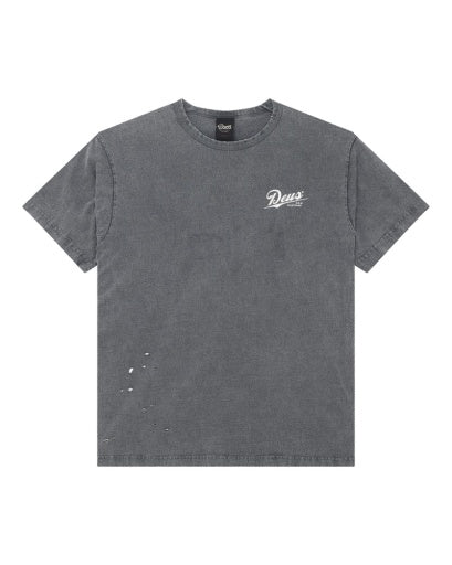 T-SHIRT AMPIA CON EFFETTO USURATO GRIGIO SCURO
