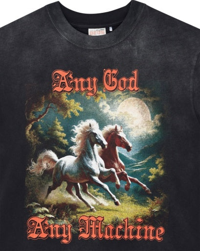 T-SHIRT IN COTONE RICICLATO PESANTE NERO