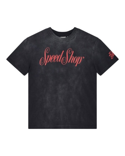 T-SHIRT AMPIA CON EFFETTO USURATO NERO