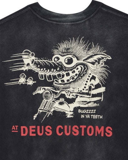 T-SHIRT AMPIA CON EFFETTO USURATO NERO