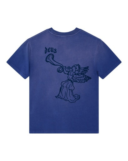 T-SHIRT IN COTONE RICICLATO PESANTE BLU